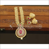 Designer Gold Plated CZ Long Necklace Set M2663 - Necklace Set