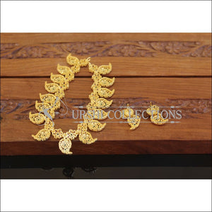 Designer Gold Plated CZ Mango Necklace Set M2657 - Necklace Set