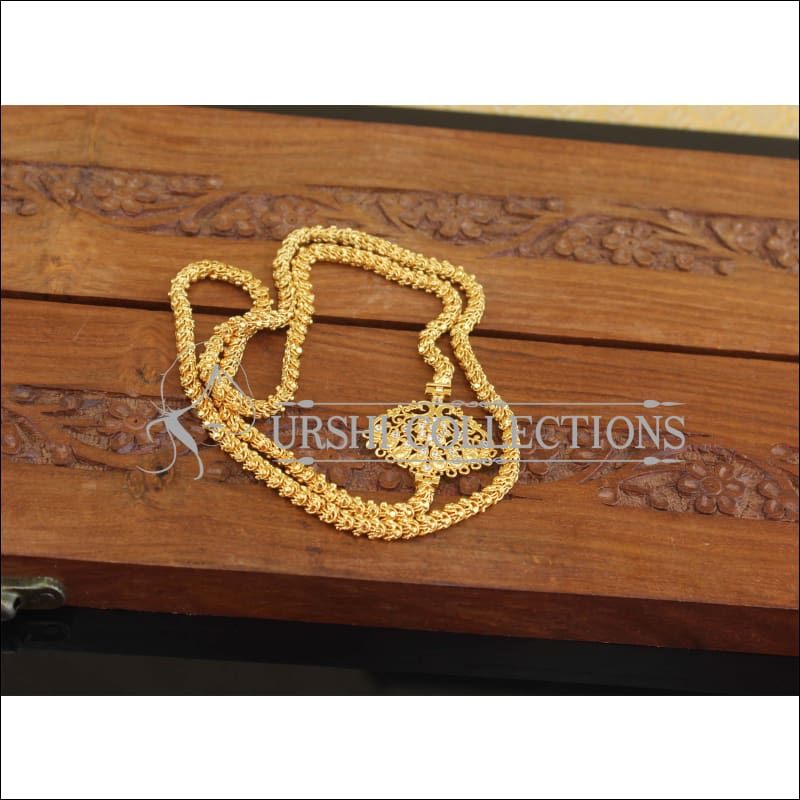 Designer Gold Plated CZ Moppu Chain M2751 - Moppu chain