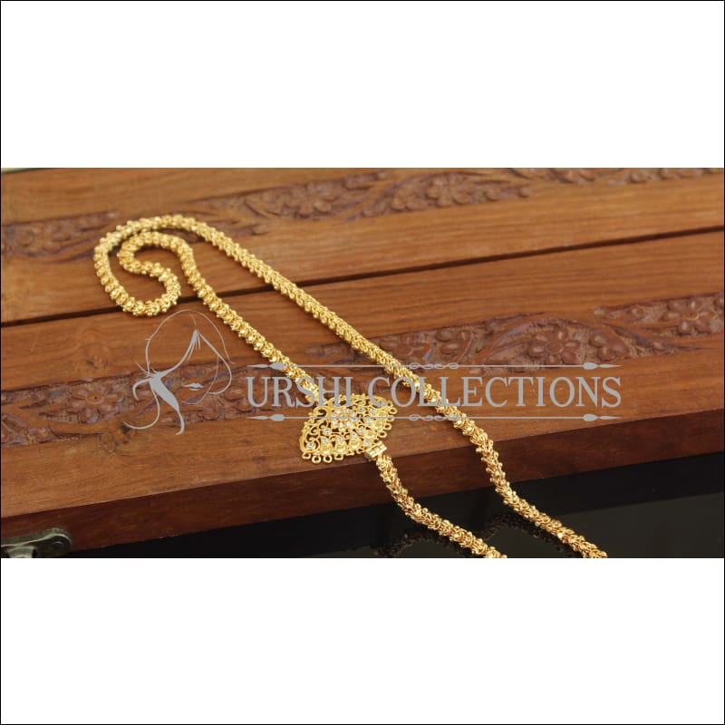 Designer Gold Plated CZ Moppu Chain M2751 - Moppu chain