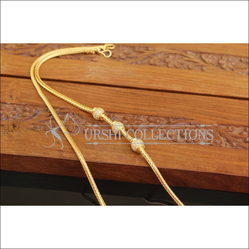 Designer Gold Plated CZ Moppu Chain M2771 - Moppu chain