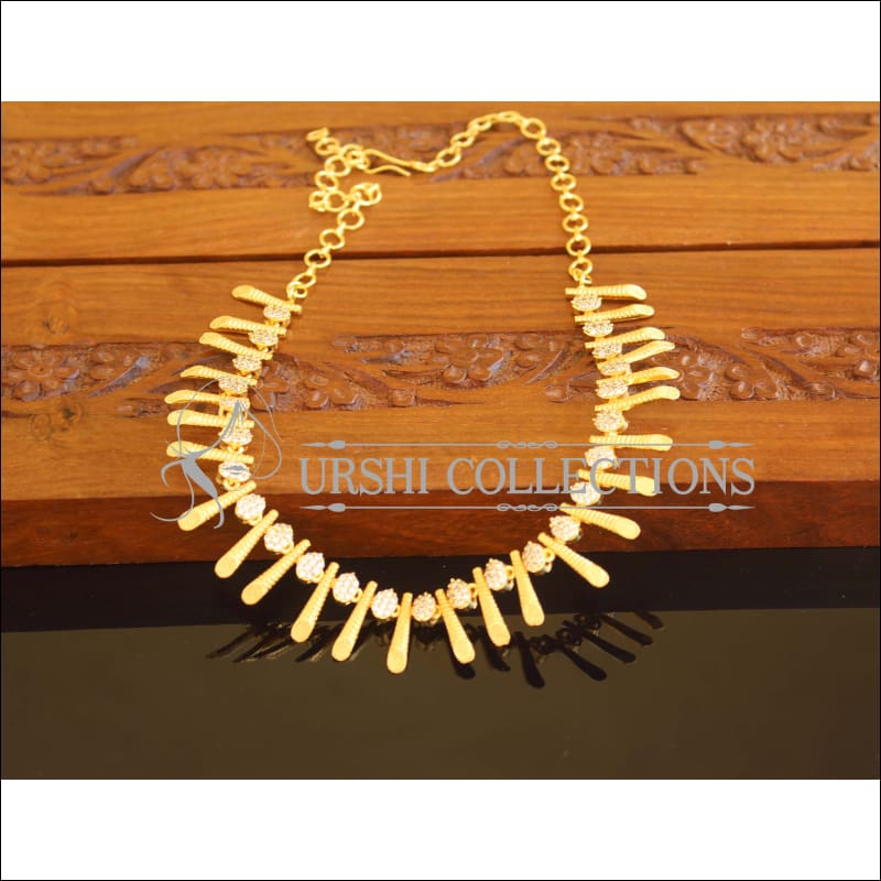 Designer Gold Plated CZ Necklace M2099 - Set