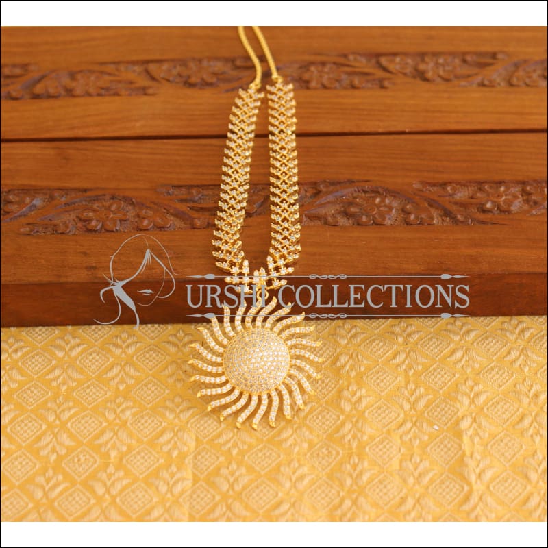 Designer Gold plated CZ Necklace M2225 - Set