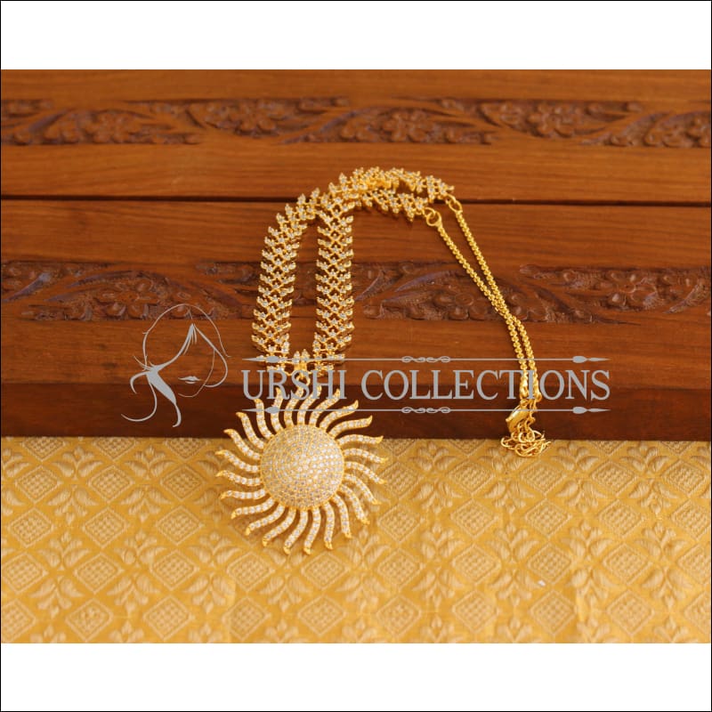 Designer Gold plated CZ Necklace M2225 - Set