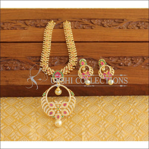Designer Gold Plated CZ Necklace Set M1970 - Necklace Set