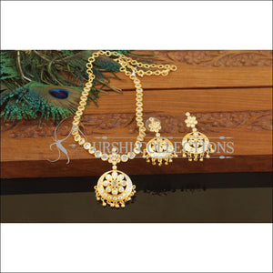 Designer Gold Plated CZ Necklace Set M2551 - Necklace Set