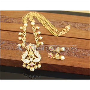 Designer Gold Plated CZ Necklace Set M2724 - Necklace Set