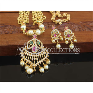 Designer Gold Plated CZ Necklace Set M2725 - Necklace Set