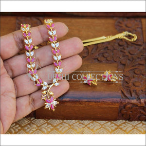 Designer Gold plated CZ Necklace set M825 - Necklace Set