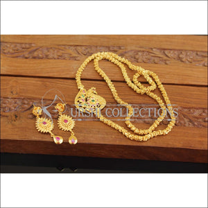 Designer Gold Plated CZ Peacock Moppu Chain M2752 - Moppu chain