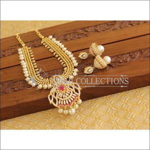 Designer Gold Plated CZ peacock Necklace Set M1990 - Necklace Set