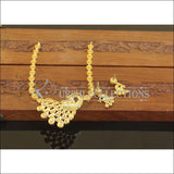 Designer Gold Plated CZ Peacock Necklace Set M2658 - Necklace Set