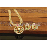 Designer Gold Plated CZ Peacock Necklace Set M2668 - Necklace Set