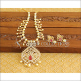 Designer Gold Plated CZ Pearl Necklace Set M1972 - Necklace Set