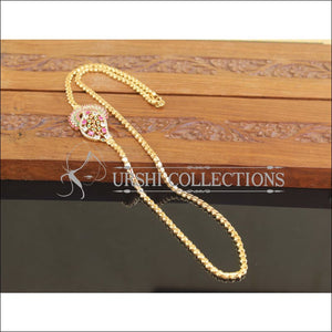 Designer Gold Plated CZ Ruby Moppu Chain M2764 - Moppu chain