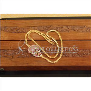 Designer Gold Plated CZ Ruby Moppu Chain M2764 - Moppu chain