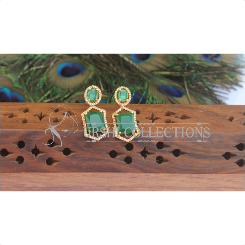 Designer Gold Plated CZ Stone Earrings M2974 - EARRINGS