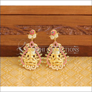 Designer Gold Plated CZ Temple Earrings M1991 - Earrings