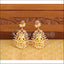 Designer Gold Plated CZ Temple Earrings M1991