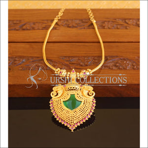 Designer Gold Plated Elephant Palakka Necklace M2105 - Set