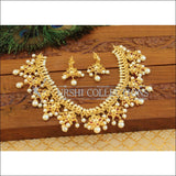 Designer Gold plated Gutta pusalu necklace set M1202 - Necklace Set