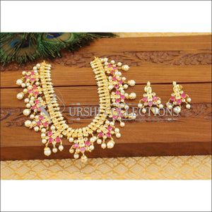 Designer Gold plated Gutta pusalu necklace set M1202 - Necklace Set