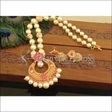Designer Gold Plated Kemp Pearl Necklace Set M1168 - Necklace Set