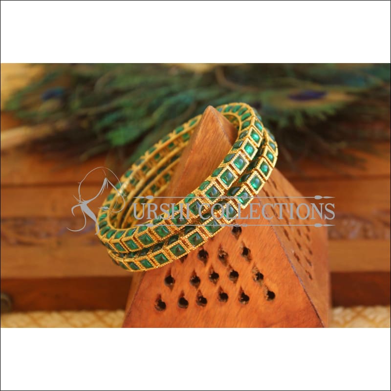 Designer Gold Plated Kempu Bangles M1733 - 2.4 - Bangles