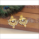 Designer Gold Plated Kempu Earrings M2919 - Earrings