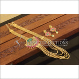 Designer Gold Plated Kempu Layer Necklace Set M2719 - Necklace Set