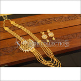 Designer Gold Plated Kempu Layer Necklace Set M2720 - Necklace Set