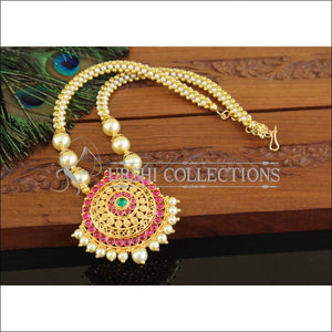 Designer Gold plated Kempu Necklace M1188 - Necklace Set