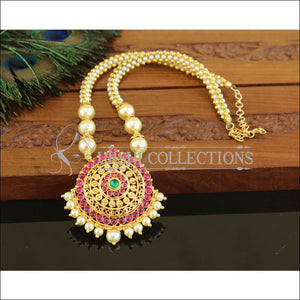Designer Gold plated Kempu Necklace M1188 - Necklace Set