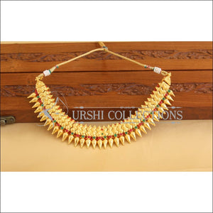 Designer Gold Plated Kempu Necklace M1902 - Necklace Set