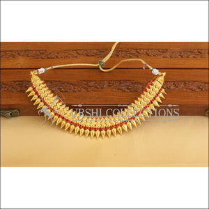 Designer Gold Plated Kempu Necklace M1903 - Necklace Set