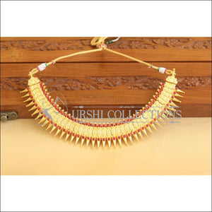 Designer Gold Plated Kempu Necklace M1904 - Necklace Set