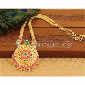 Designer Gold Plated Kempu Necklace M876 - Necklace Set