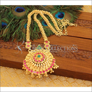 Designer Gold Plated Kempu Necklace M876 - Necklace Set