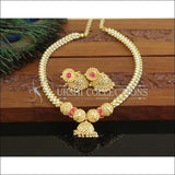 Designer Gold Plated Kempu Necklace Set M1162 - Necklace Set