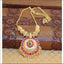 Designer Gold Plated Kempu Necklace Set M1171