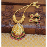 Designer Gold Plated Kempu Necklace Set M1172 - Necklace Set