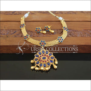 Designer Gold Plated Kempu Necklace Set M2505 - Necklace Set