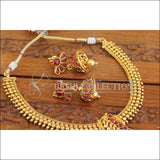 Designer Gold Plated Kempu Necklace Set M2645 - Necklace Set