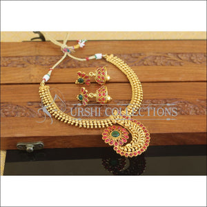 Designer Gold Plated Kempu Necklace Set M2646 - Necklace Set