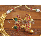 Designer Gold Plated Kempu Necklace Set M2646 - Necklace Set