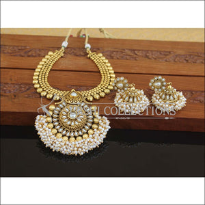 Designer Gold Plated Kempu Necklace Set M2651 - Necklace Set