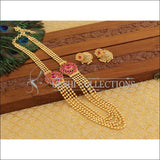 Designer Gold Plated Kempu Necklace Set M849 - Necklace Set