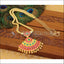 Designer Gold Plated Kempu Necklace Set M856