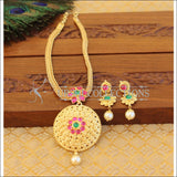 Designer Gold Plated Kempu Necklace Set M860 - Necklace Set