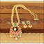 Designer Gold Plated Kempu Necklace Set M865